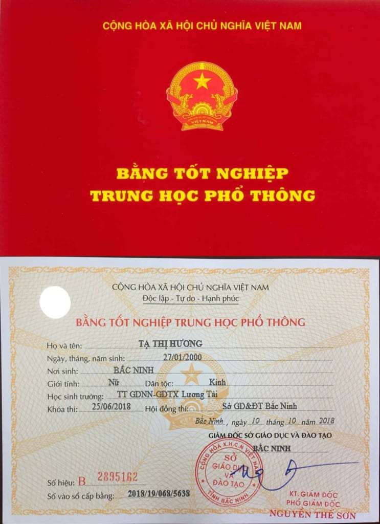 làm bằng thpt bắc ninh